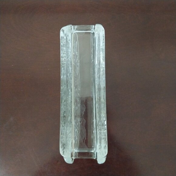 Vintage Princess House Fantasia Crystal Glass Poinsettia Napkin Holder #518 - Picture 4 of 8